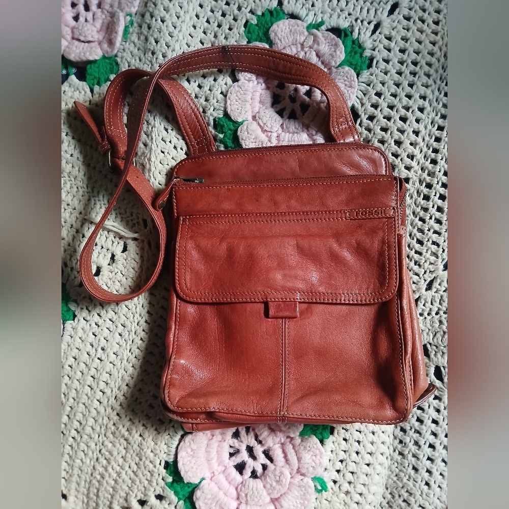 Vintage Leather Fossil Bag